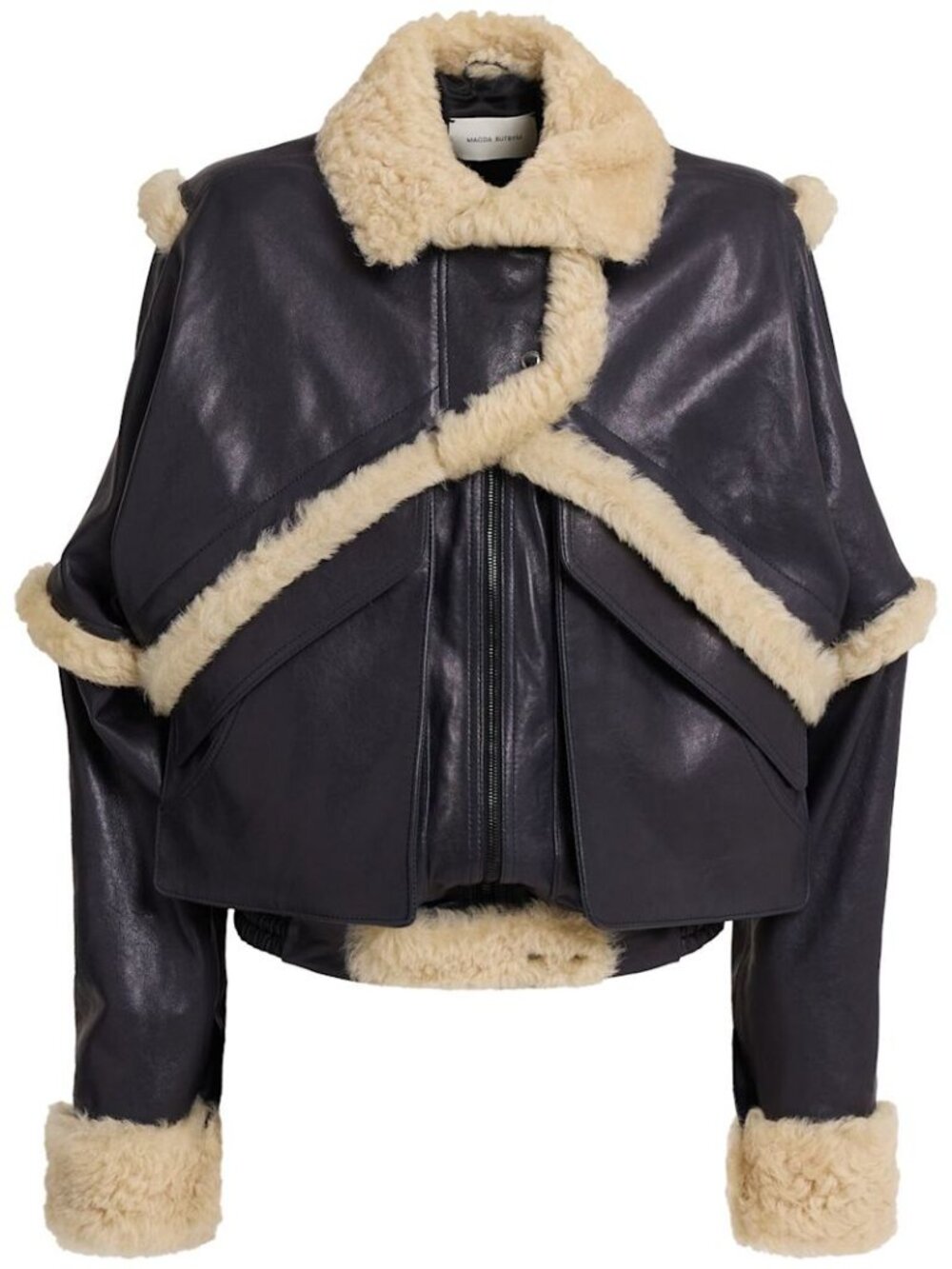 Magda Butrym Leather & shearling jacket